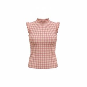 Nanette Lepore Pink and Yellow Checkered Blouse